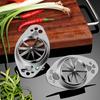 Scallion Cutting Tool 304 Stainless Steel Green Onion Slicer Easy Operation Multi-functional Vegetable Cutter for Celery Peppers Dishwasher Safe
