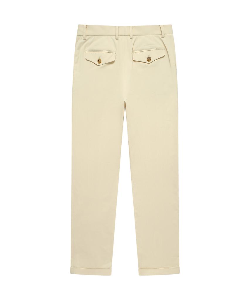 SOLEW Bio-Washed Tapered Chino Pants_Off-White