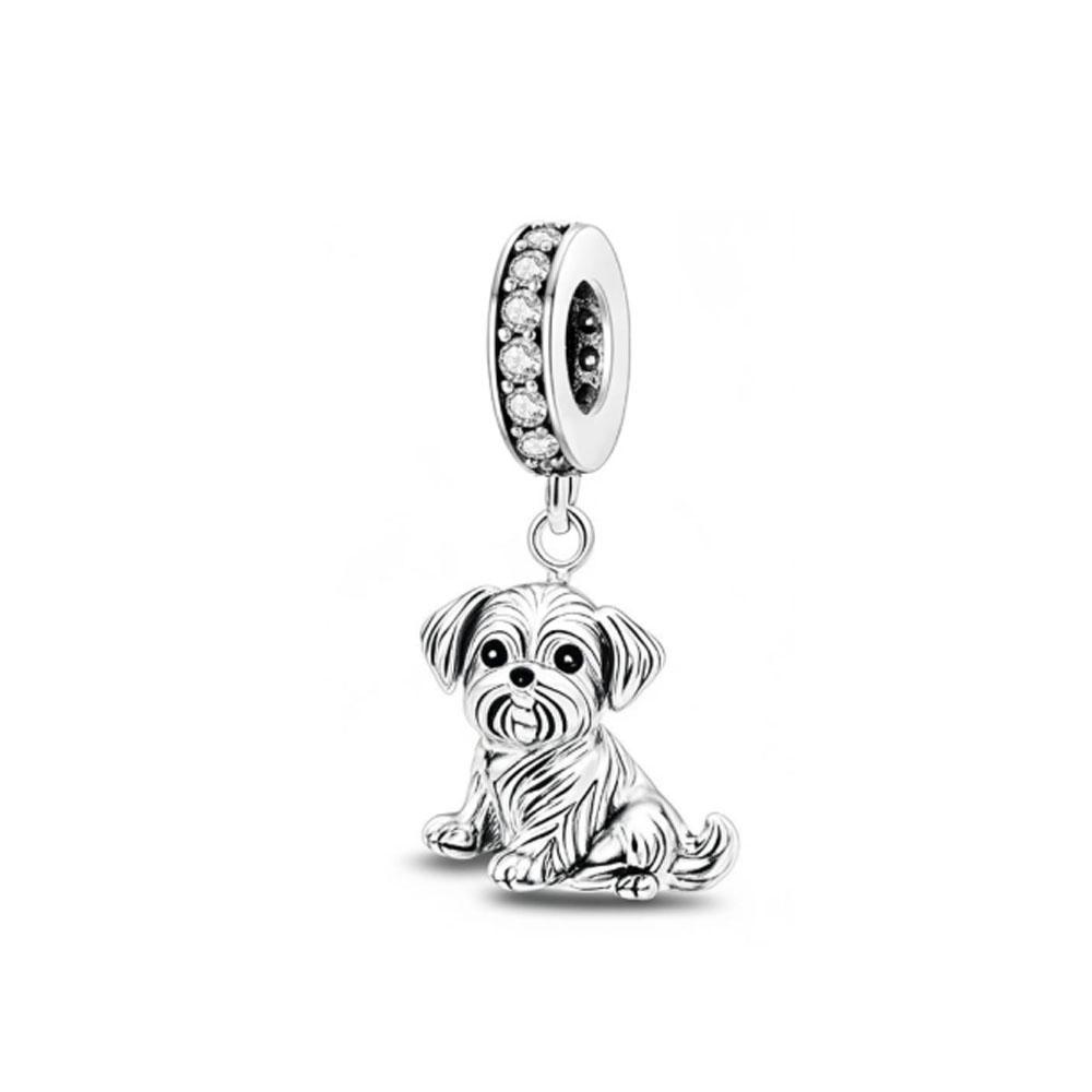 New Copper Dog Pendant Fit Original Women Bracelet Diy Fine Dangle Jewelry Dog Paw Lion Leopard Bead Charm Amulet Gift