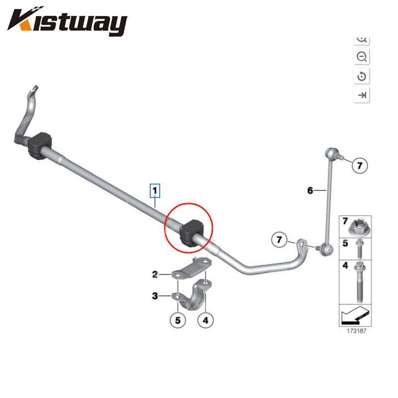 2PCS Quality Front Suspension Anti Roll Stabiliser Bar Bush For BMW 5 Series F10 F18 4WD 31356852854