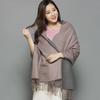 Women's Double-Sided Cashmere Scarf: Two-Color, Rabbit Wool, Warm Shawl, Dual-Purpose, All-Match, Korean Tassel, Winter
