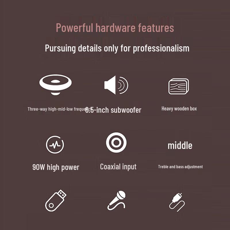 SAST SA-6606 Wooden Multimedia Bluetooth Speaker (CN version)