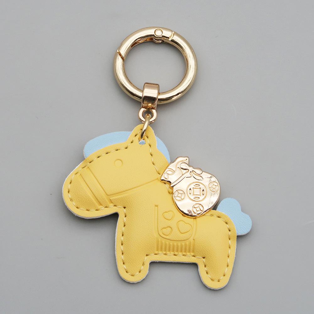 Instant Money Cartoon Pony Pendant Keychain for Couples