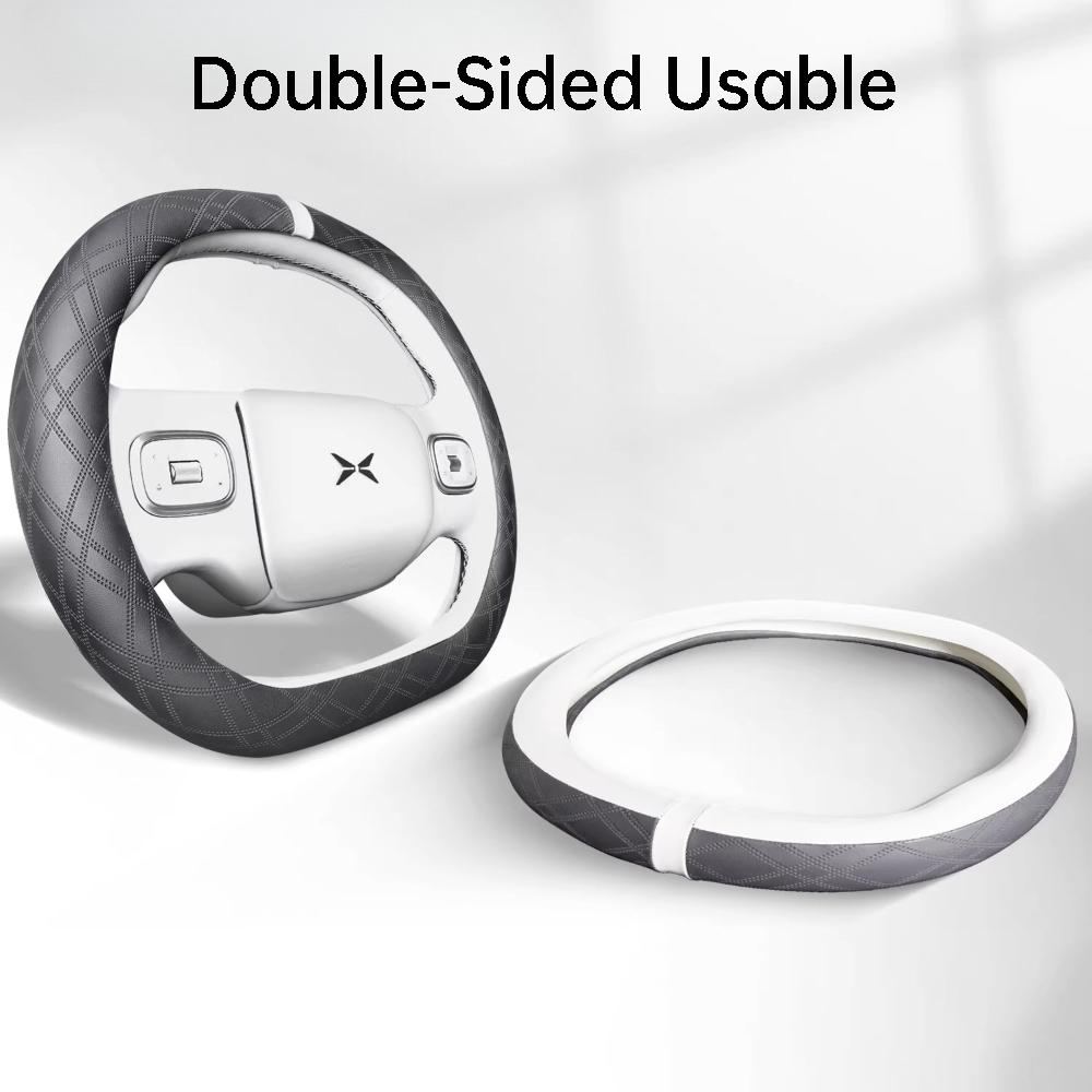 For XPeng G6 23-25 Car Steering Wheel Leather Cover Double Sided Anti-slip Interior Modification Accessories