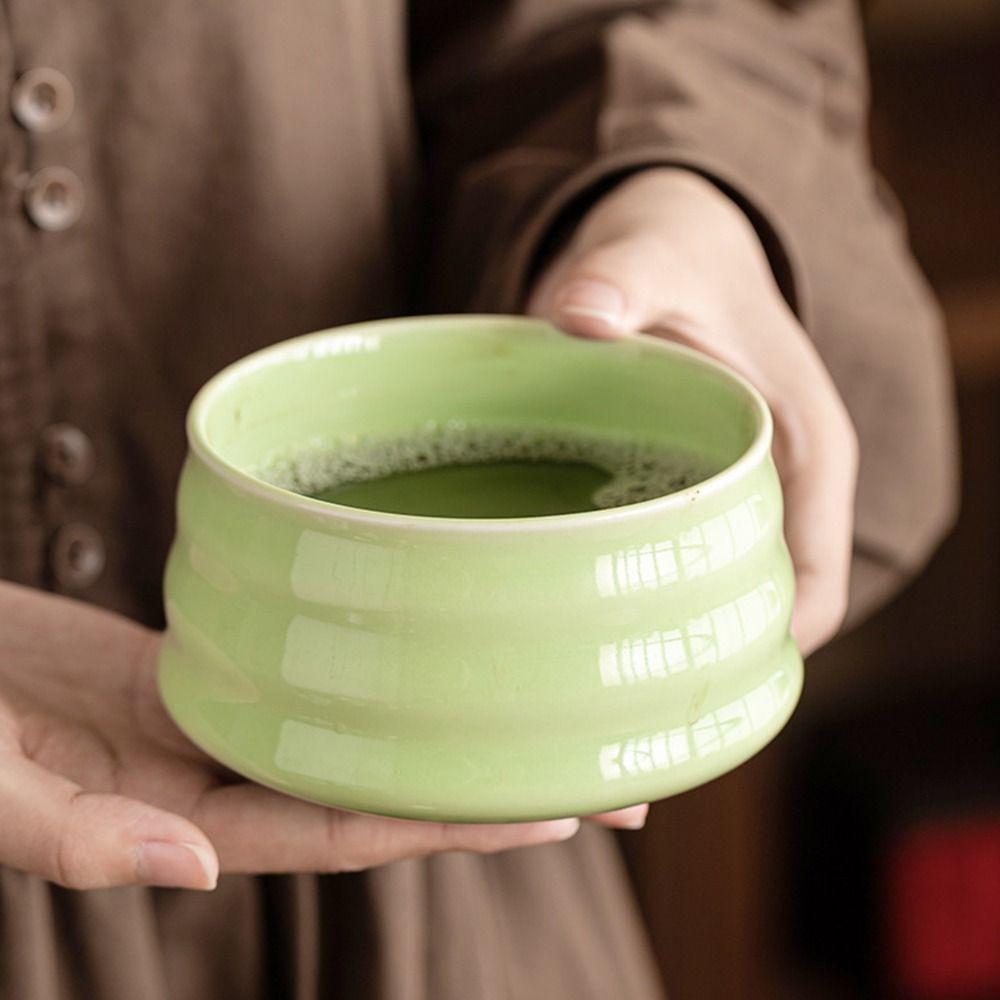 4PCS Food Grade Japanese Matcha Tea Set Bamboo Ceramic Japanese Chasen Matcha Stirring Brush