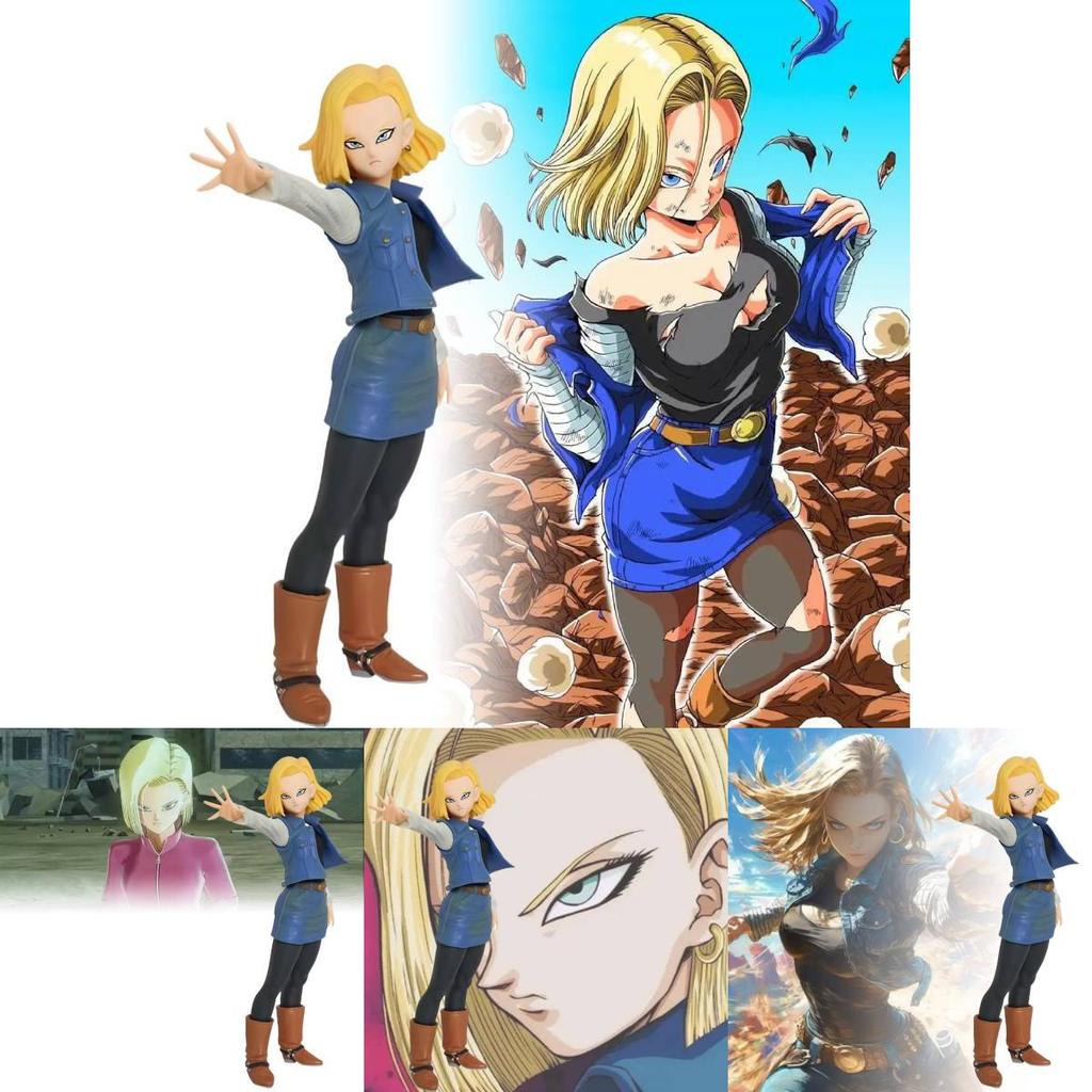 Collectible Seven Dragon Balls Super Saiyan Android 17 And 18 Pvc Action Figure Set