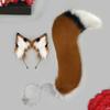 Halloween Fox Ears Beast Ears Headband Comic Exhibition Demon Fox Tail Cos Props Stuffed Fox Ears Tail Suit