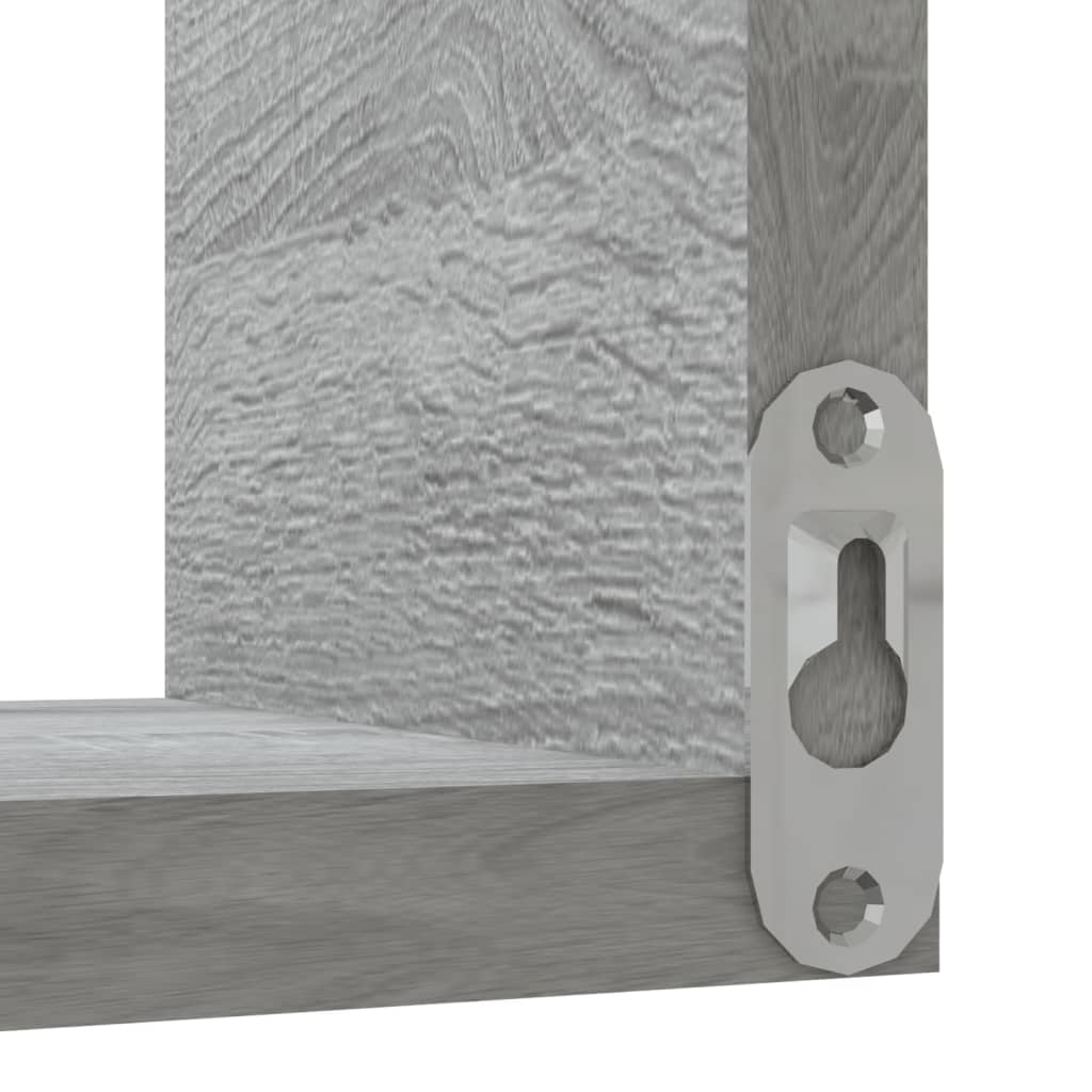 Wall Mounted Corner Shelf Grey Sonoma 40 x 40 x 50 cm Particleboard