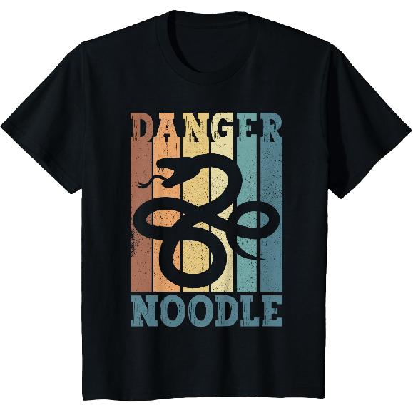 Snake Danger Noodle Retro T-Shirt