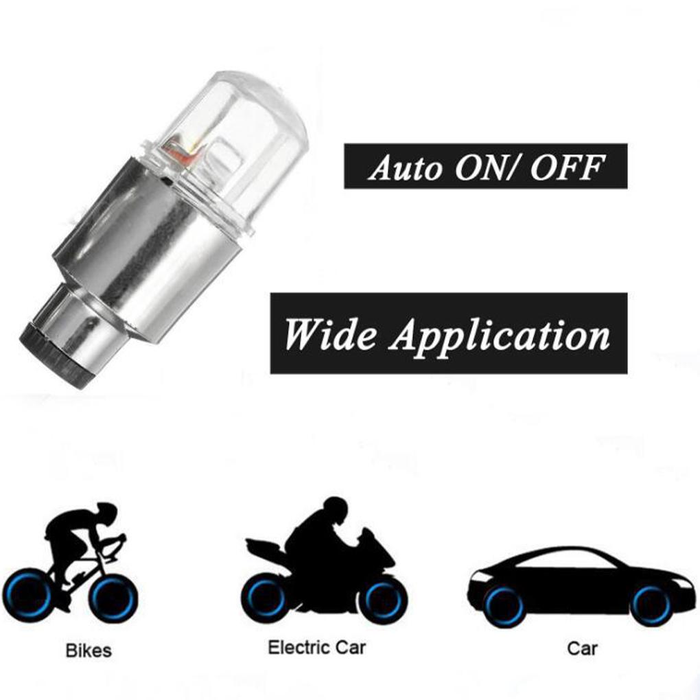 2Pcspiece Easy To Install Car Motorcycle Tire Light Effortless Safety Upgrade For Bike LED Light Cap