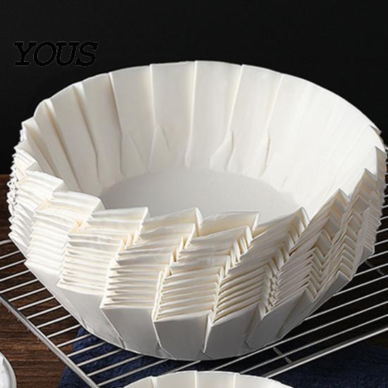 Non Stick Parchment Paper for Baking 50 Pcs Basque Burnt Cheesecake Liners, Pre Folded Cups Trays Cakes 4/6/8 Inch Cake Molds, Food Grade Oil