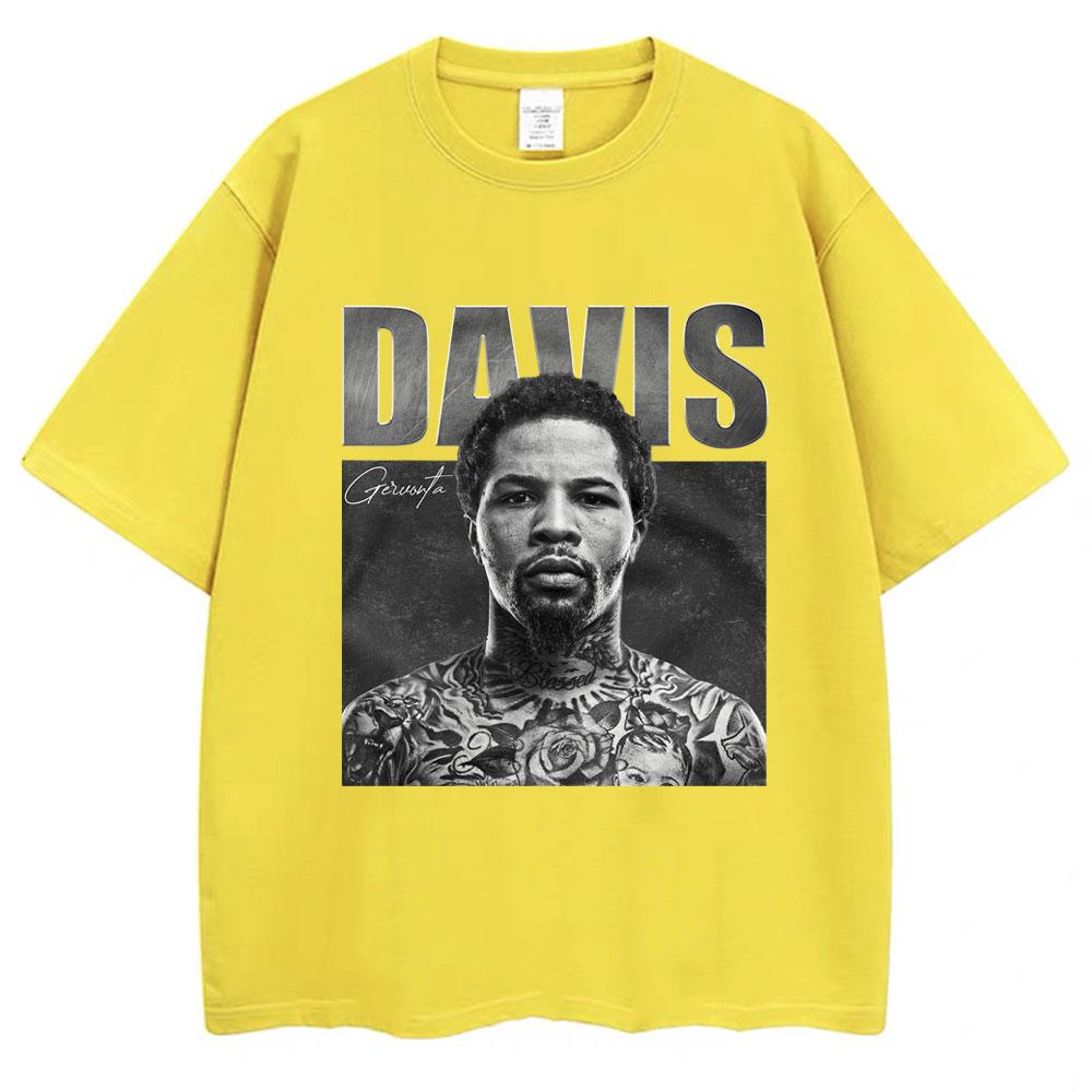 Tank Gervonta Davis Vintage Style Tshirt Sport Boxing T Shirts Oversized Men's Fashion Oversized  T-Shirts Streetwear Gift
