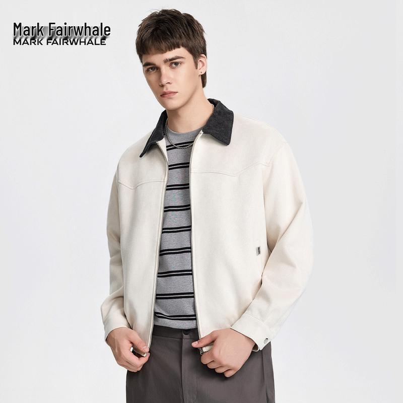 Mark Fairwhale Herren Wildlederähnliche Colorblock Reversjacke