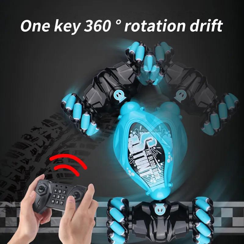 2024 Neuer Allradantrieb 1:16 Stunt RC Auto mit LED-Licht Geste Induktion Verformung Twist Klettern Funkgesteuertes Auto Elektronisches Spielzeug