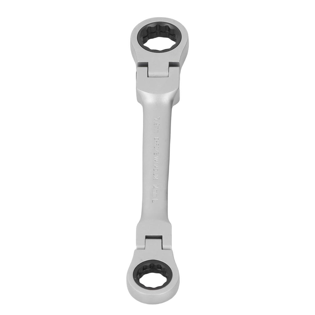 Ratcheting Wrench Socket Set Multifunctional Double Flex Head 72 Tooth Ratchet Wrench 14 19mm