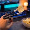 Finger Ring Snack Clips for Gaming Chopsticks Gaming, Finger-Mounted Fork Tongs with Mini Hand Funny Palm Shaped Design, No-Touch Clip Chips