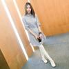 Plus Size Women's Vertical Stripe Maternity Shirt Dress
