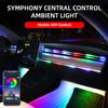 Full Colors USB Car LED Ambient Light Acrylic Strips Dashboard Lights RGB Car Interior Hidden App Remote Control Atmosphere Lamp