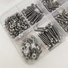 304 Stainless Steel M2 Hex Socket Cylindrical Head Screws, 660pcs Box.