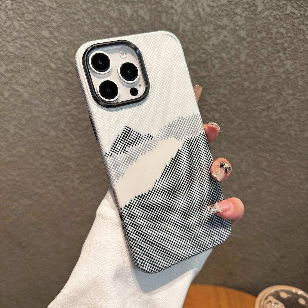Carbon Fiber Kevlar Pattern PC For Magsafe Magnetic Case For iPhone 17 Air 16 15 14 Plus 13 12 Pro Max Shockproof Cover