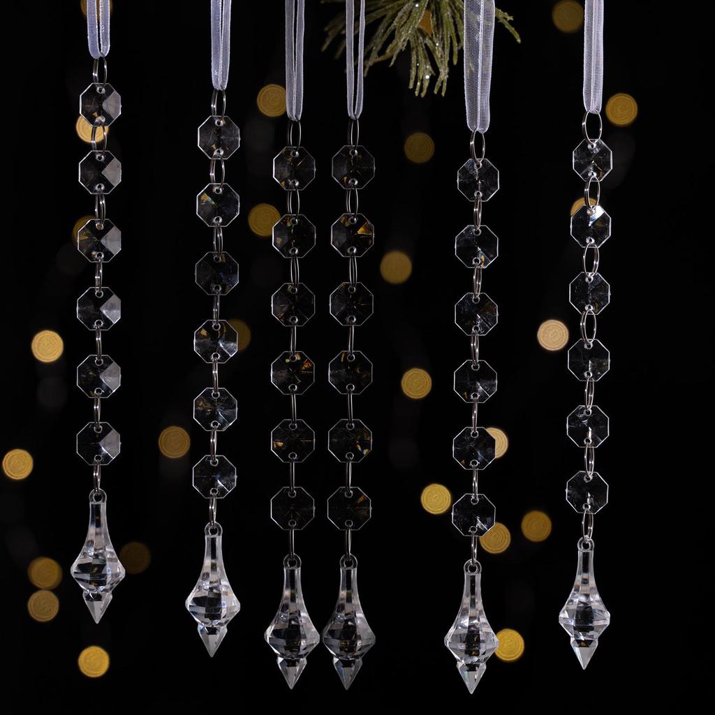 Haobei Acrylic Icicle & Snowflake Christmas Ornaments