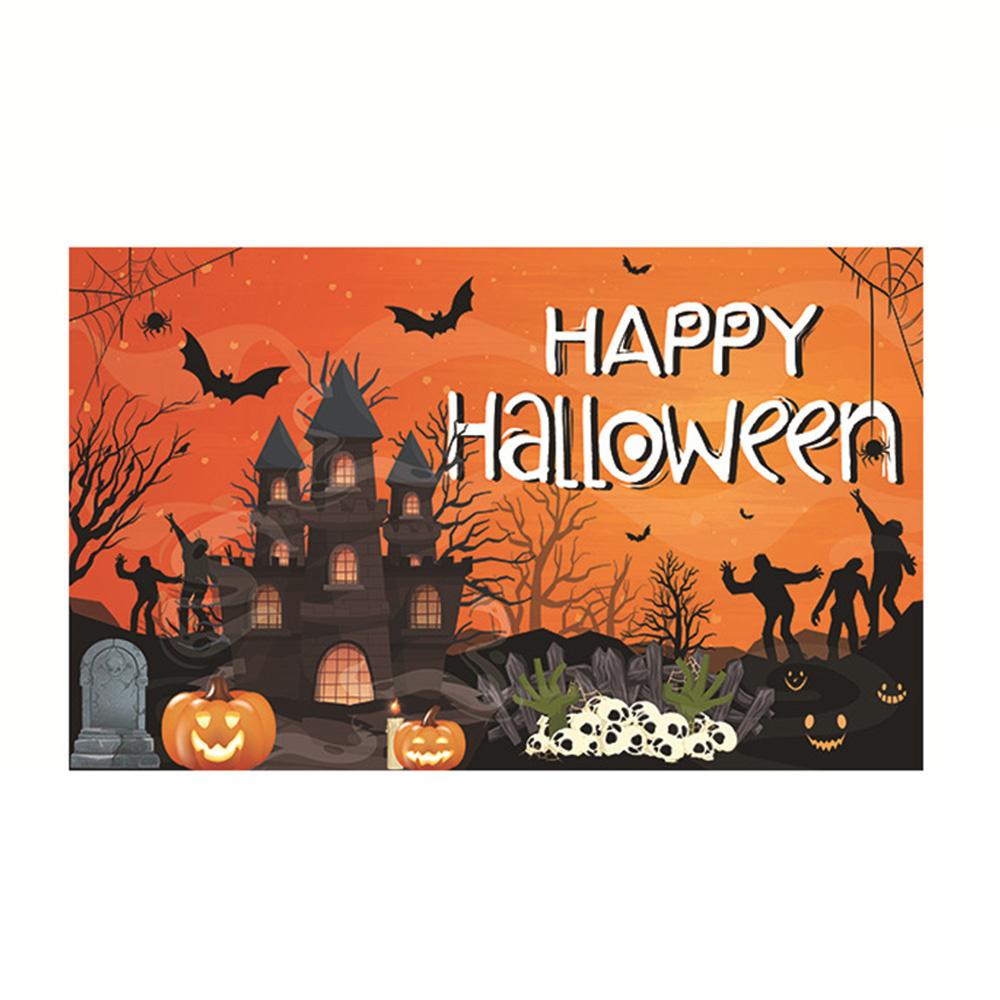 Halloween Tapestry Wall Hanging Skeleton Pumpkin Ghost Backdrop Party Decoration