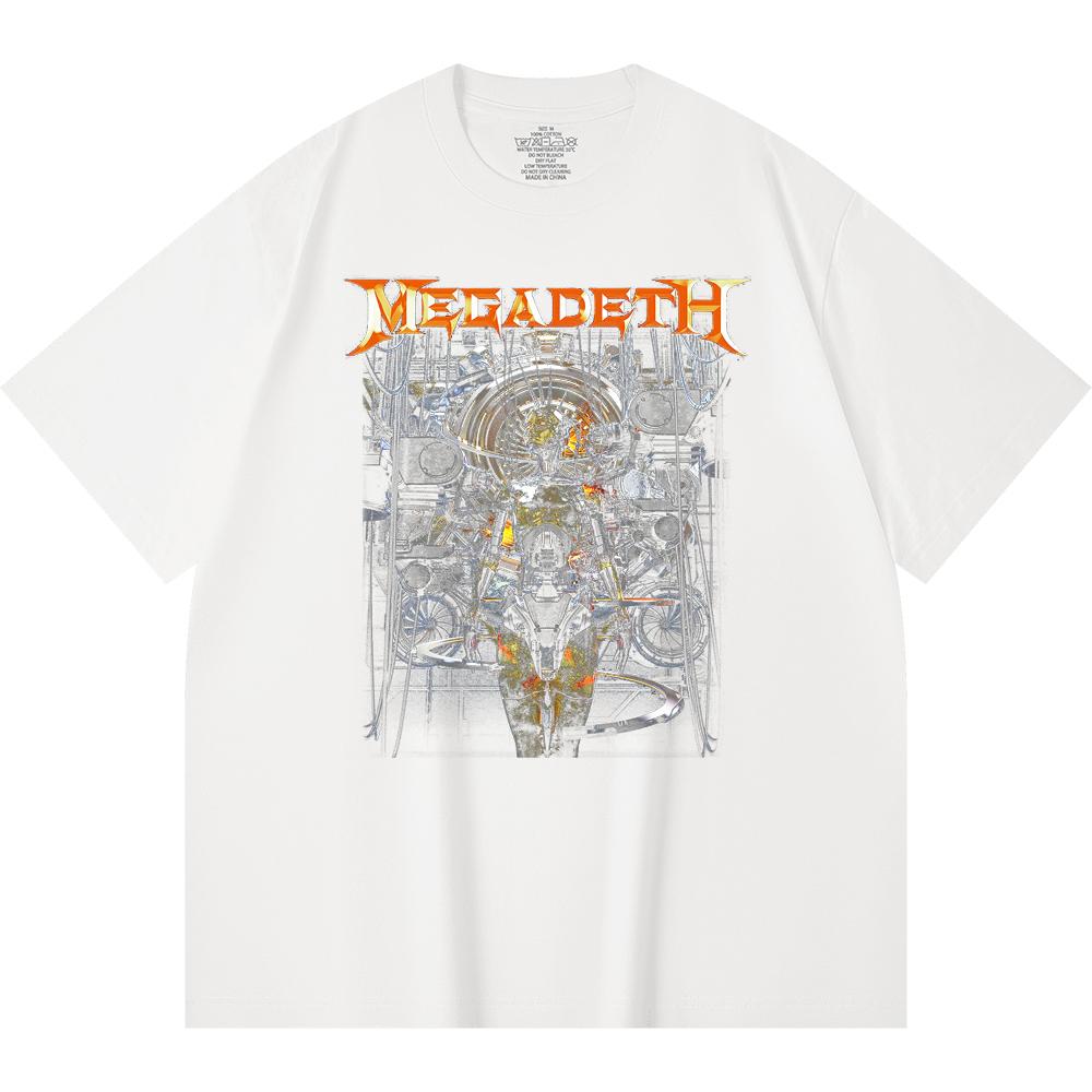 T-shirt Heavy Metal 230 g/m² 100% Bawełna Z Nadrukiem Zespołu Rockowego Popularnej Muzyki Unisex Ciężki Bawełniany T-shirt