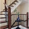 Solid Red Oak Stair Handrail for Outdoor, Villa, and Balcony Railing