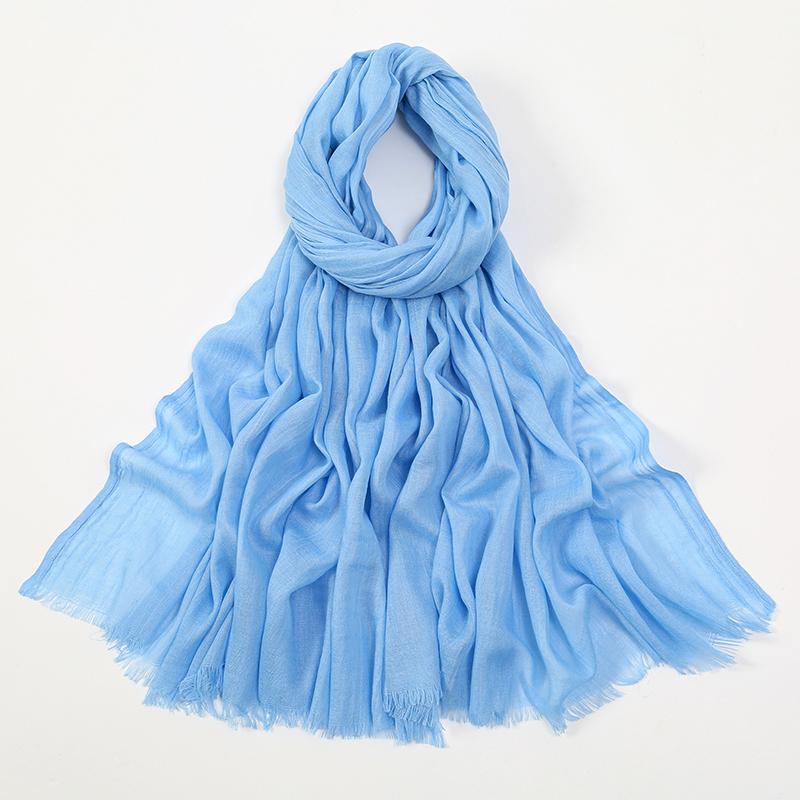 Large Size Cotton Feeling Scarf Women Plain Foulard Femme Luxury Hijab Long Bandana Evening Party Dress Shawls and Wraps
