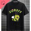 UnisexS Zombie Bee Apocalypse Graphic TShirt with Creepy Undead Horror Design Black Pure Cotton Shortsleeve Tee Outdoor Clothing