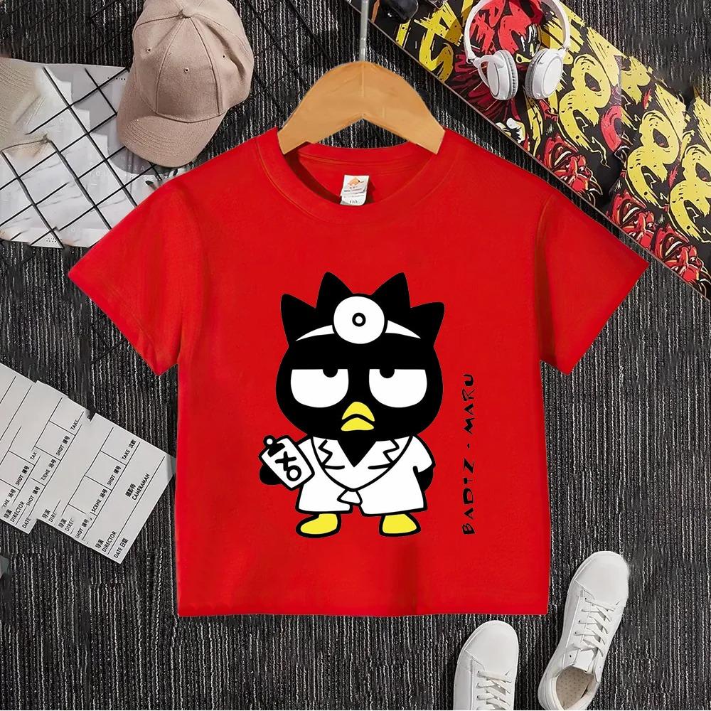 Bad Badtz Maru Children T-shirt Boy Girl Kids Tee Shirts 100% Cotton Cartoon Anime Children's Clothes Top Summer Short Sleeve