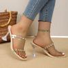 2026 New Fashion Style Summer Transparent  Sandals Fashion Crystal Clear Heeled Female Party Prom Shoes  Sandals