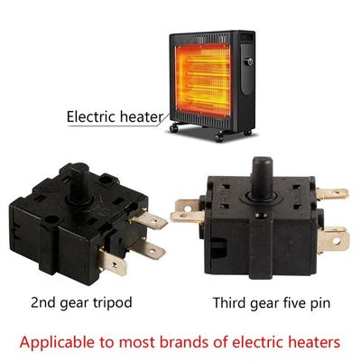 3/5 Pin 2/4 Pozisyon Döner Anahtar Seçici Ac 250V 16A Elektrikli Oda Isıtıcısı