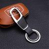 Handmade PU Leather Car Keychain with Metal Ring For Men Stylish Motorcycle Accessories Automotive Enthusiast Gift