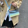 Fashionable woven style small square bag women fashion handbag simple 2025 summer new shoulder cross-body bag