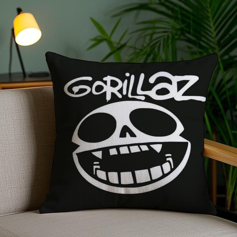 Band Cool G-Gorillaz Cushion Cover Soft Short Plush Double-Sided Printing Home Decor Machine Washable Pillow Case Gift