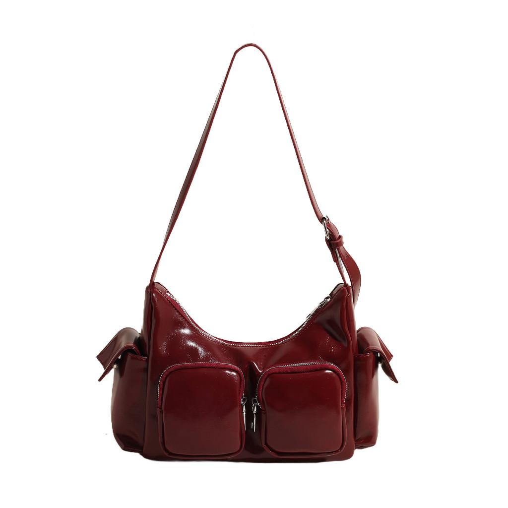 IELGY Ladies Tote Bag Cute Simple Texture Casual Shoulder Armpit Bag