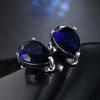 Pear Drop Clip On Earrings Colorful Party Wedding Earrings for Women Fashion Jewelry