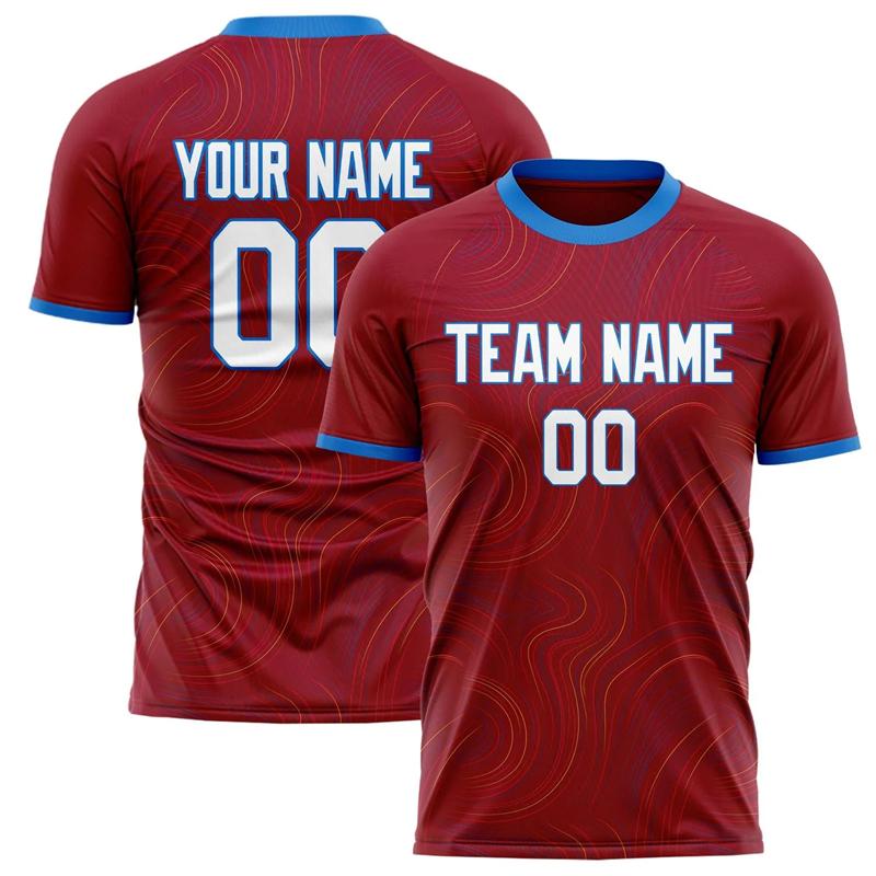 Camiseta de Futebol Personalizada com Nome e Número da Equipe
