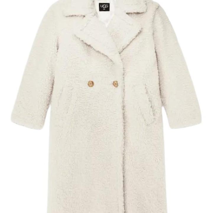 UGG Gertrude Long Teddy Coat Women's 1120631-WHITE