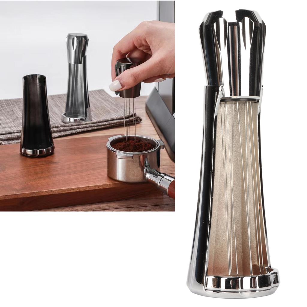 Stainless Steel Coffee Powder Stirring Tool Coffee Stirrer Distribution Tool for Home Kitchen Dinning Room