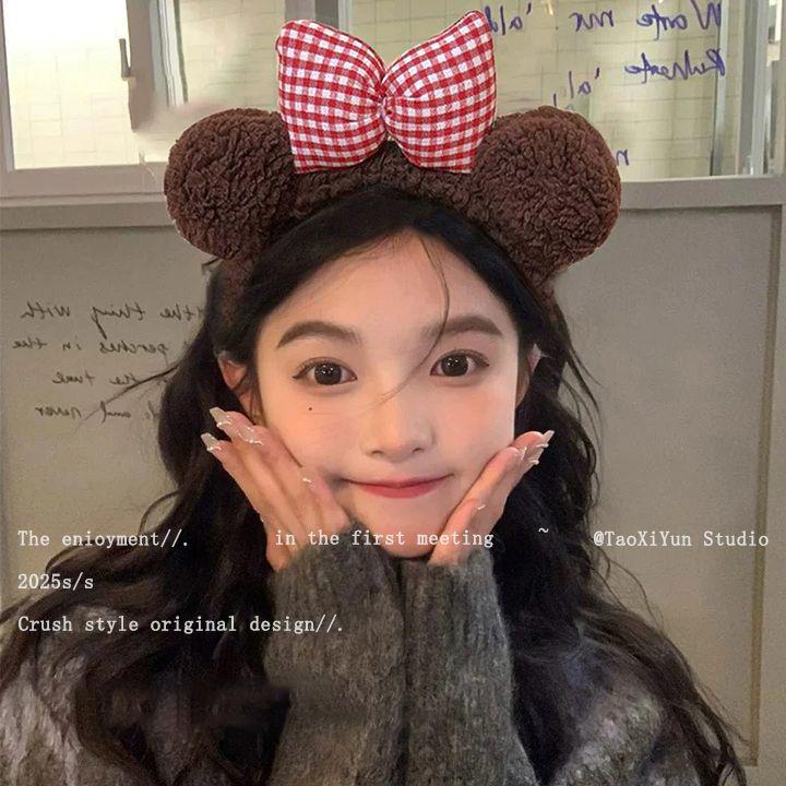 Adorável Tiara de Pelúcia de Gato para Mulheres, Estilo 2025 - Elástico de Cabelo e Adorno de Cabeça