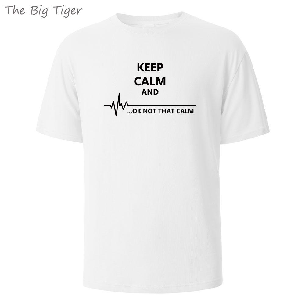 Keep Cale Printed Essential Cotton Tshirt Men Casual Short Sleeve Crew Neck Soft Fabric Breathable Summer Top Mens Tshirt