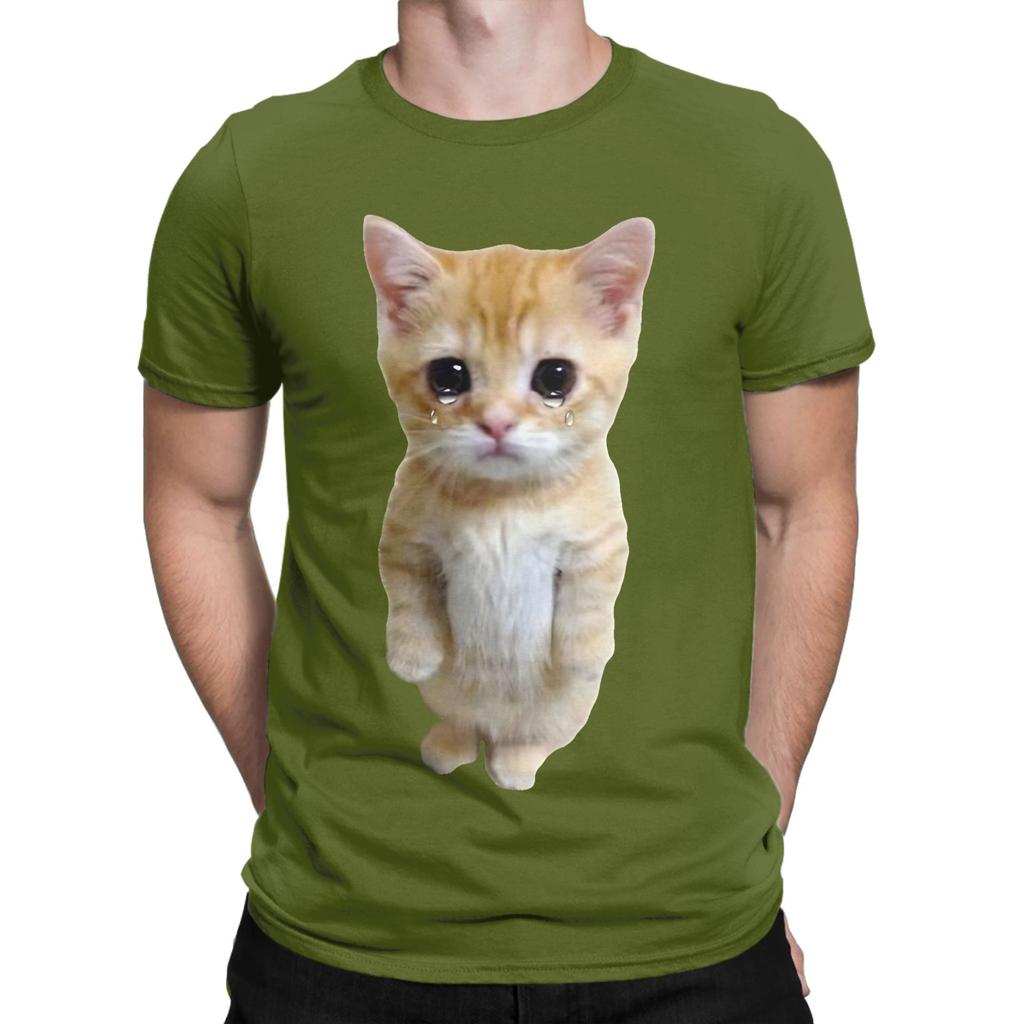 Hq Sad Crying Standing Up Meme Novelty 100 Cotton Tshirt Meme Tops Tees For Unisex