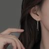 925 Sterling Silver Tassel Ear Cuff Stud Earrings - Women's Niche Design, 2022 Autumn Collection