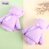 Red Plaid Little Bear Coral Fleece Wedding Favor Towel Gift Box