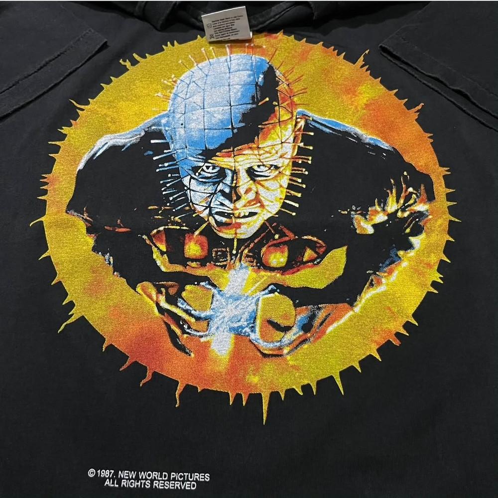

Vintage 1987 Hellraiser Horror Movie Pinhead Clive Barker 80s Shirt REPRINT 4XL