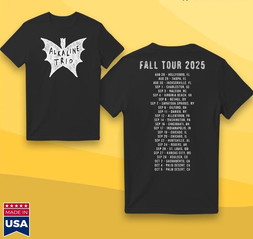 Alkaline Trio Fall 2025 Tour Dark Punk Live Series T-Shirt Unisex T-Shirt S