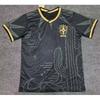 Brazil Training Football Jersey Fans Edition Short Sleeve Soccer Shirts Unisex Women