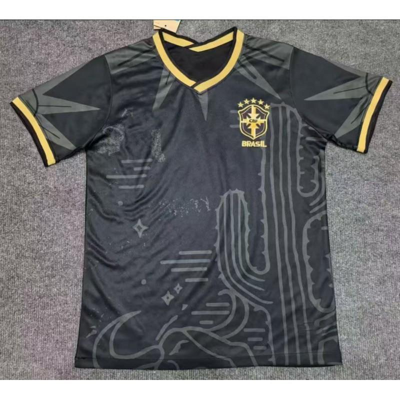 Brazil Training Football Jersey Fans Edition Short Sleeve Soccer Shirts Unisex Women